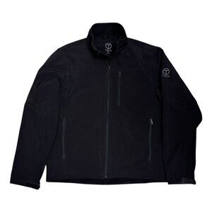 TUMI TECH Designer Shell Waterproof Black Casual Light Windbreaker Jacket Mens M